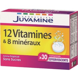 Juvamine 12 Vitamines & 8 Minéraux Arôme Tropical Sans Sucres