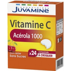 Juvamine Vitamine C Acérola 1000 Goût Cerise Sans Sucres