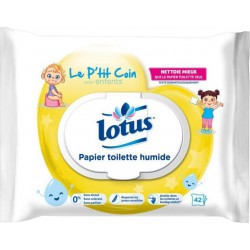 Lotus Papier Toilette Humide Le P’tit Coin pour enfants 42 Lingettes