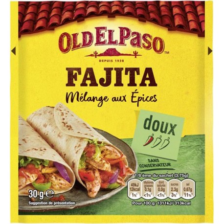 Old El Paso Fajita Mélange aux Épices Doux 30g