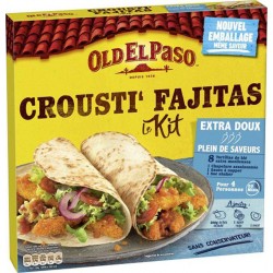 Old El Paso Crousti’ Fajitas Le Kit Extra Doux 521g