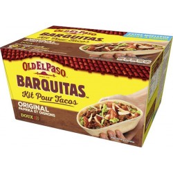 Old El Paso Barquitas Kit pour Tacos Original Paprika et Oignons 345g