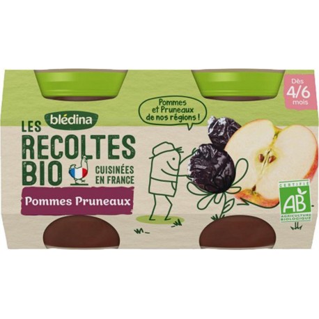 Blédina Les Récoltes Bio Pommes Pruneaux