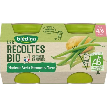 Blédina Les Récoltes Bio Haricots Verts Pommes de Terre