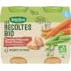 Blédina Les Récoltes Bio Carottes Petits Pois Poulet Fermier dès 6 mois par 2 pots de 200g