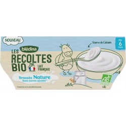 Blédina Les Récoltes Bio Brassés Nature Sans Sucres Ajoutés