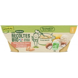 Blédina Les Récoltes Bio Purée de Choux-Fleurs Champignons Poulet Fermier