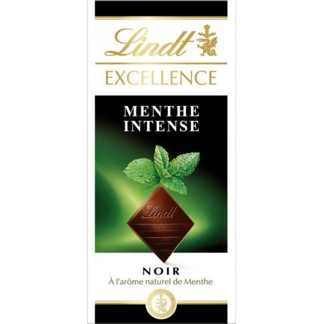 Lindt Excellence Noir à l’Arôme Naturel de Menthe Intense 100g