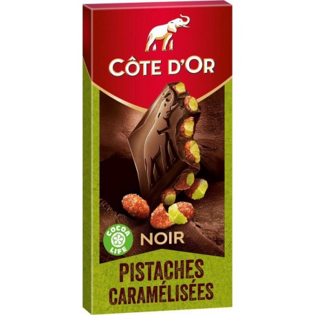 Côte d'Or Côte d’Or Noir Pistaches Caramélisées 180g