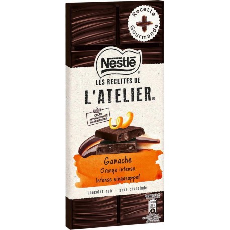 Nestlé Les Recettes de l’Atelier Ganache Orange Intense Chocolat Noir 150g