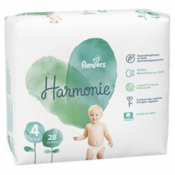 Pampers Couches Harmonie Taille 4 (9-14Kg) x28 (lot de 2 soit 56 couches)