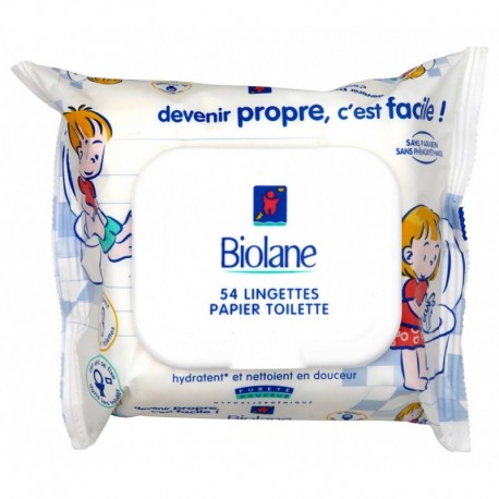 Biolane Lingettes Papier Toilette x54 (lot de 6 soit 324 lingettes)