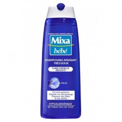 Mixa Bébé Shampooing Apaisant Très Doux Cuirs Chevelus Délicats au Bleuet 250ml (lot de 4)
