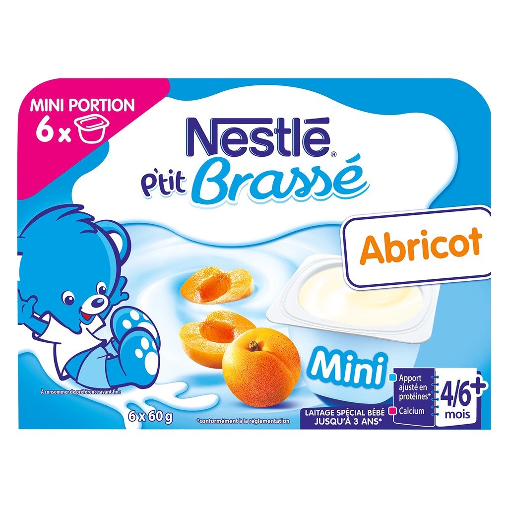 Nestle P Tit Brasse Mini Abricot 4 6 Mois Par 6 Pots De 60g Lot De 8 Soit 48 Pots Megastorexpress Com