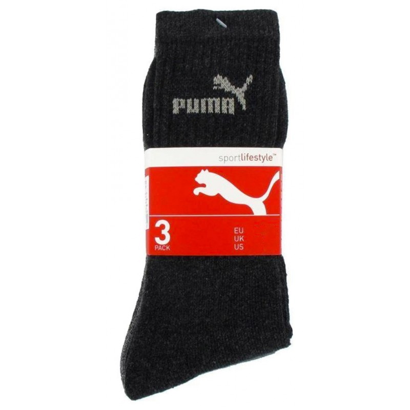 Puma Mi Chaussettes Noires Sport Logo Gris Taille 27 à 30 (lot de 6 paires) - MEGASTOREXPRESS.COM
