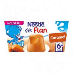 Nestlé P’tit Flan Caramel (+6 mois) par 4 pots de 100g (lot de 8 soit 32 pots)