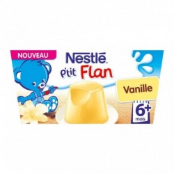 Nestlé P’tit Flan Vanille (+6 mois) par 4 pots de 100g (lot de 8 soit 32 pots)