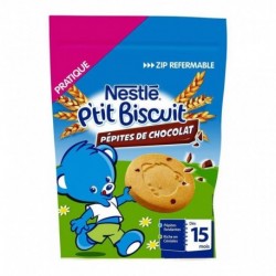 Nestlé P’tit Biscuit Pépites de Chocolat (dès 15 mois) Sachet Zip Refermable de 150g (lot de 6)