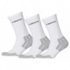 Head Chaussettes Performance Crew Gris Blanc Taille 43 à 46 (lot de 6 paires)