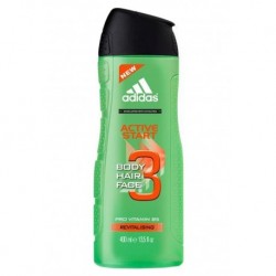 Adidas Active Start 3 en 1 Body Hair Face Pro Vitamin B5 Revitalising Maxi Format 400ml (lot de 6)