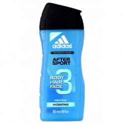 Adidas Douche After Sport 3 en 1 Body Hair Face Protein Hydrating 250ml (lot de 6)