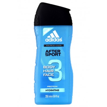 Adidas Douche After Sport 3 en 1 Body Hair Face Protein Hydrating 250ml (lot de 6)