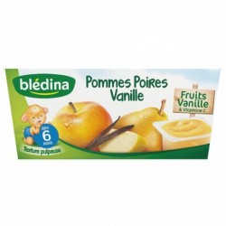 Blédina Pommes Poires Vanilles (dès 6 mois) par 4 pots de 100g (lot de 6 soit 24 pots)