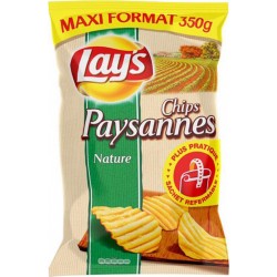 Lay’s Chips Paysannes Nature Maxi Format 350g (lot de 6)