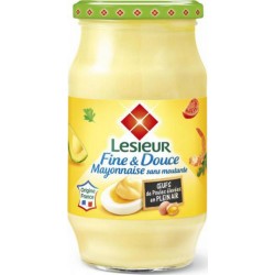 Lesieur Fine & Douce Mayonnaise sans Moutarde 475g (lot de 6)