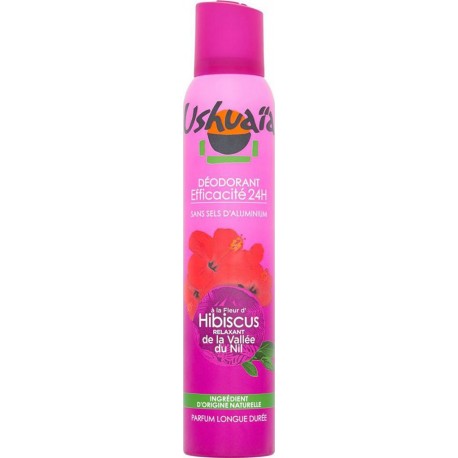 Ushuaïa Déodorant Efficacité 24h à la Fleur d’Hibiscus de la Vallée du Nil 200ml (lot de 4)