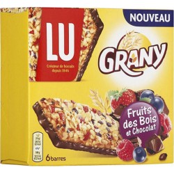LU Grany Fruits des Bois et Chocolat 114g (lot de 6)