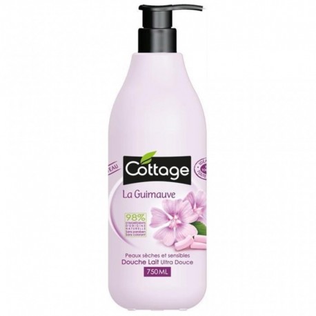 Cottage Douche Lait Ultra Douce Peaux Sèches et Sensibles La Guimauve Format Familial 750ml (lot de 3)