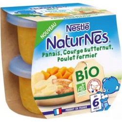 Nestlé NATURNES BIO Panais Courge Buttenut Poulet fermier 2X190g