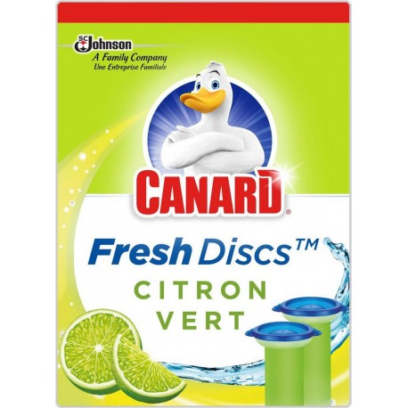 Canard Bloc WC Fresh Discs Citron Vert x12 (lot de 2 soit 24 discs)