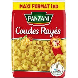 Panzani Coudes Rayés 1Kg (lot de 3)