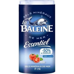 La Baleine Essentiel (-50% de Sodium) Sels Minéraux de Mer Fin 350g (lot de 4)