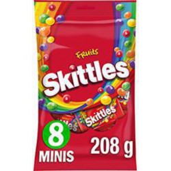 Skittles Fruits Original x8 minis sachets individuels 208g
