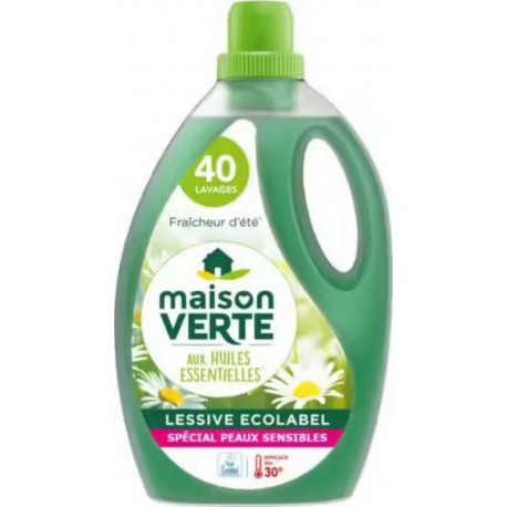 MAISON VERTE Lessive écologique fraîcheur été x40 doses 2,4L