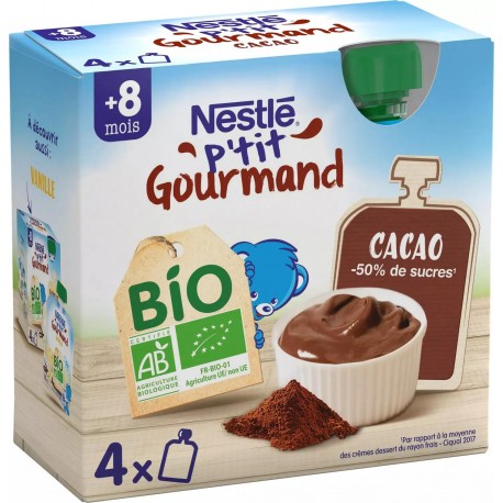 Nestlé P'TIT GOURM BIO CACAO 4X85g