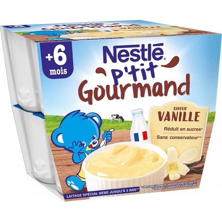 Nestlé P'tit gourmand crème dessert vanille dès 8 mois 8x100g