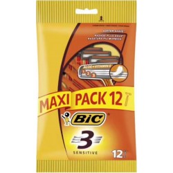 BIC Rasoirs jetables 3 lames Sensitive x12