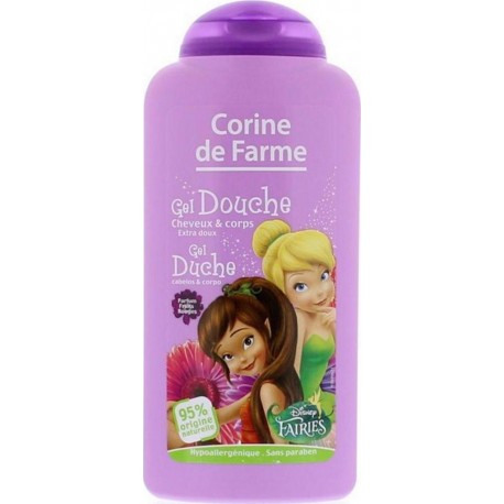 Corine de Farme Gel Douche Cheveux & Corps Disney Fée Clochette Parfum Fraise 250ml (lot de 6)