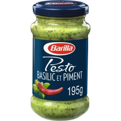 BARILLA Sauce Pesto Basilic Piment 195g