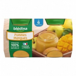 Blédina Pommes Mangues (de 6 à 36 mois) par 4 pots de 130g (lot de 6 soit 24 pots)
