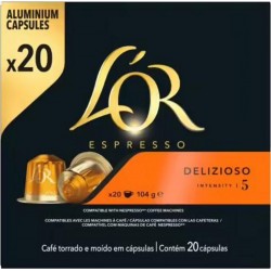 Café capsules Compatibles Nespresso delizioso n°5 L'OR ESPRESSO