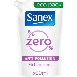 SANEX Recharge Gel Douche Sans Savon Zéro% Anti-Pollution 500ml