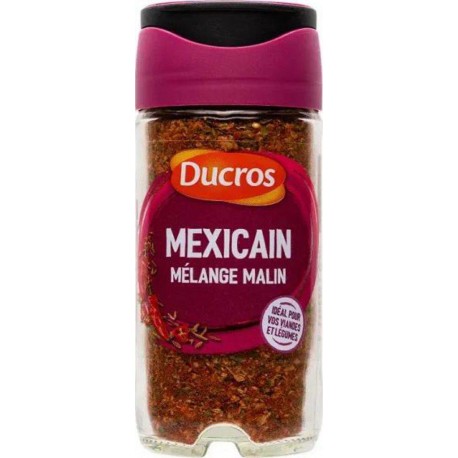 Ducros Mélange Malin Mexicain Idéal pour vos Viandes et Légumes 40g