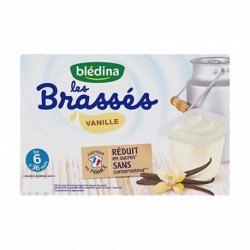 Blédina Les Brassés Vanille (de 6 à 36 mois) par 6 pots de 95g (lot de 4 soit 24 pots)
