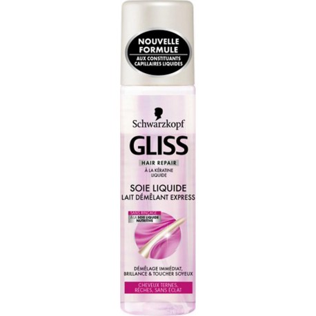 Schwarzkopf Gliss Hair Repair à la Kératine Liquide Soie Liquide Lait Démêlant Express 200ml (lot de 3)