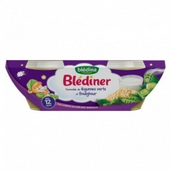 Blédina Blédiner Farandole de Légumes Verts et Boulghour (dès 12 mois) par 2 pots de 200g (lot de 6 soit 12 pots)